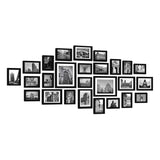 26 Pieces Picture Frames Set Collage Photo Frames Wall Gallery Kit for Wall and Home, Two in 8X10, Five in 5X7, Seven in 4X6, Twelve in 3.5X5 in Black White (Black) Transforcat