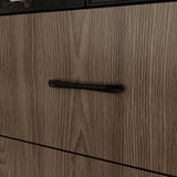 Homsee 63”W Storage Display Cabinet Curio Cabinet with Light & Pop-up Glass Doors, Bookcase with 5-Tier Shelves & 3 Drawers for Living Room/Home Office, Dark Brown (63”W x 15.7”D x 78.7”H) Homsee