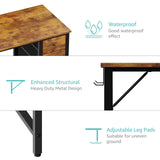 Lufeiya 47 inch Computer Desk with 4 Fabric Drawers, Writing Work Study Desk for Home Office Bedroom, Modern Simple Student PC Desks, Rustic Brown Lufeiya