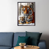 CEOVR Tiger Diamond Art Kits for Adults, Winter Animal Diamond Painting Dots 5D DIY Full Drill Gem Art, Wall Decor for Home Office 12x16in CEOVR