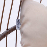 NICESOUL® Egg Chair Indoor Outdoor Patio Wicker Hanging Chair with Stand, Swing Egg Chairs All Weather Resistant with Thicken Comfy Cushions, 350lbs Capacity for Bedroom Balcony Brown NICESOUL