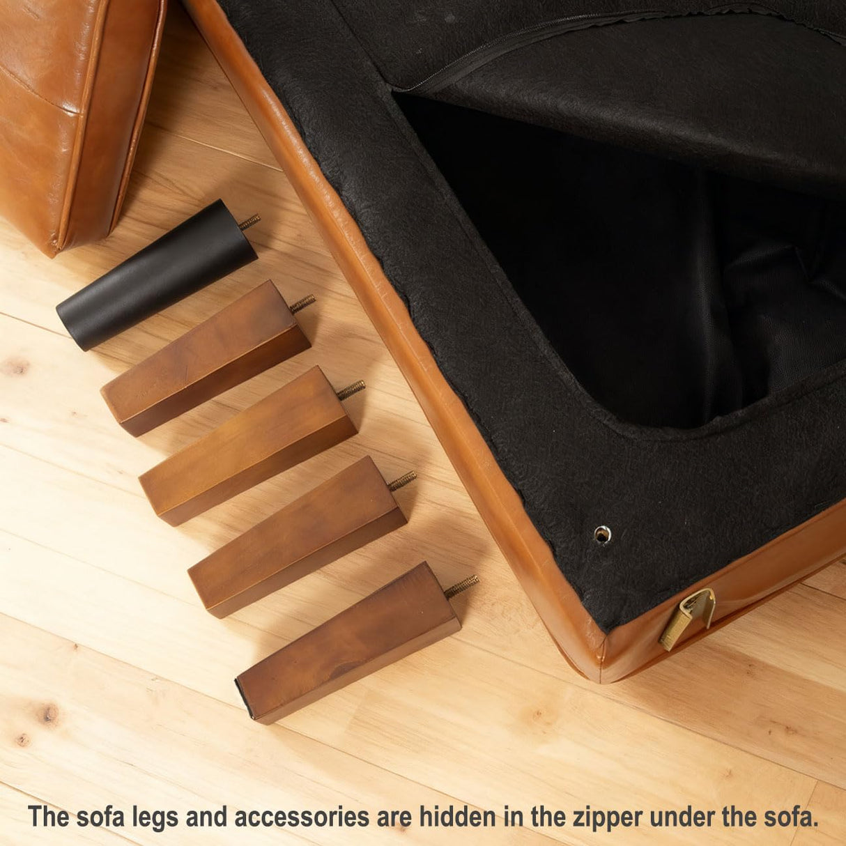 gkxjtzo 74" Faux Leather Futon Sofa Bed Small Space Sleeper Couch, Adjustable Backrest, Mid-Century Modern Loveseat for Living Room, Bedroom, Apartment(Brown) gkxjtzo