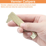 Piutouyar 80mm/3.15" Pocket Vernier Caliper Ruler, Brass Sliding Gauge Pocket Caliper, Mini Measuring Tool Double Scale mm/inch Metal Handy Caliper Piutouyar