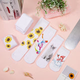 SATINIOR 32 Pairs Sublimation Socks Polyester Blanks Heat Transfer Socks with Sublimation Sock Jig for DIY Dye Heat Press Accessories, 4 Sizes White SATINIOR