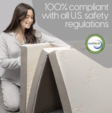 Milliard Tri Folding Memory Foam Mattress with Washable Cover Full Size (75" x 52" x 6") Milliard