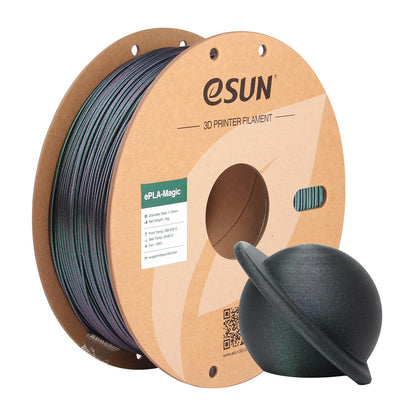 eSUN Magic PLA Filament 1.75mm, Dual Color Dark Night Starlight Twinkling PLA 3D Printer Filament, 1KG (2.2 LBS) Spool 3D Printing Color Change Filament for 3D Printers, Dark Twinkling Green - WoodArtSupply