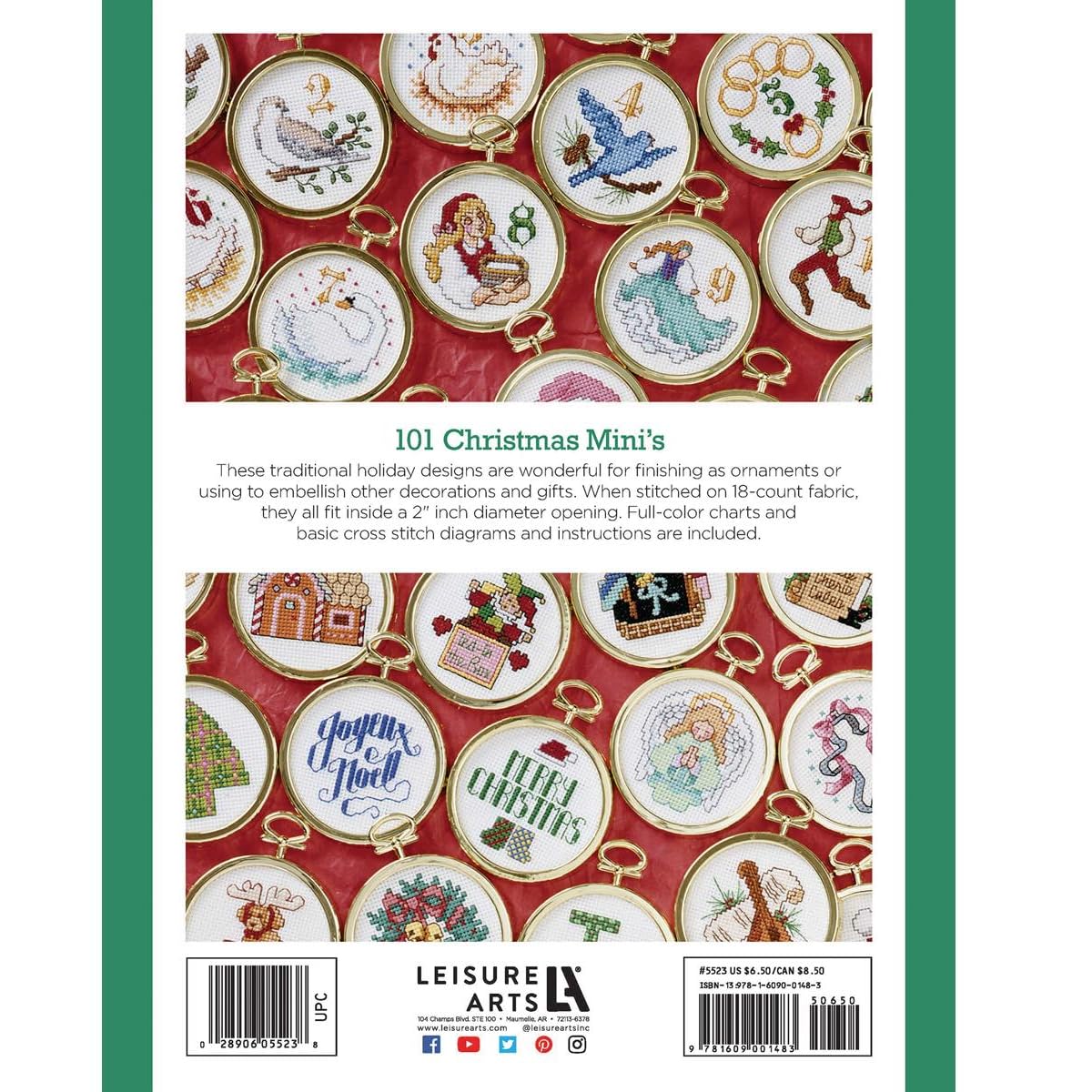 101 Christmas Minis, Book 2-Packed with Traditional Holiday Designs for Ornaments, Gift Embellishments and More LEISURE ARTS