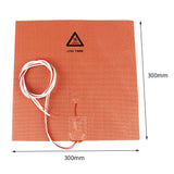BCZAMD 3D Printer Heating Plate Adhesive Silicone Heated Mat 120V 750W with NTC 100K Thermistor No Hole for Crealit Ender 3 Max 3D Printer Parts 300 X 300mm (Approx. 12" X 12") BCZAMD