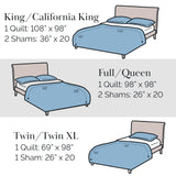 Southshore Fine Living, Inc. Farmhouse Quilts Queen Size, Quilt Bedding Set, Lightweight Coverlet Bedspread Full Size, 3-Piece Boho Quilt Set with Two Matching Pillow Shams, Full/Queen, Blue Paisley Southshore Fine Living, Inc.