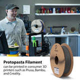 Protopasta Ferromagnetic Iron PLA 3D Printer Filament | ProtoPlant Metal-Filled PLA Plastic Printer Filament with 45% Iron | Patina Friendly Metal Composite Filament | 500g Metallic Spool Proto-Pasta