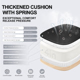 TUKAKA Ergonomic Office Chair,Ultra Thick Office Desk Chair with Adjustable Lumbar Support and Headrest,Spring Cushion,Rocking Function,Flip-up arms,Mesh Computer Chair for Home Office,White TUKAKA