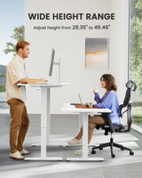 ErGear Height Adjustable Electric Standing Desk, 48 x 24 Inches Sit Stand up Desk, Memory Computer Home Office Desk (White) ErGear