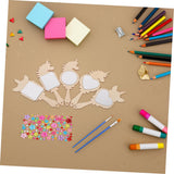 Didiseaon 12-Piece Unfinished Wooden Mirror Craft Set for Kids DIY Princess Hand Mirrors for Girls Birthday Parties and Craft Activities Safe Unbreakable for Toddler Decor Didiseaon