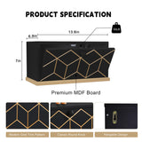 HLR Floating Nightstand, Small Nightstand with Flap Door, Morden Wall Mounted Nightstand for Bedrooms, Black HLR