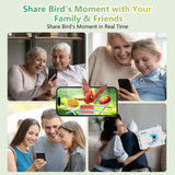 Vingtok Smart Bird Feeder with Camera, Outdoor Bird Watching Camera House with Solar Powered, Full HD AI Identify Camera DIY Wild Birdfy Feeder, Auto Capture Video & Real Time Views for Bird Lovers Vingtok