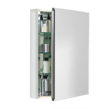 Zenna Home Bathroom Medicine Cabinet with Mirror, Frameless Bathroom Wall Cabinet with Rustproof Aluminum Body, 3 Adjustable Glass Shelves, Recessed or Surface Wall Mount Installation, 20 x 26 Inches Zenna Home