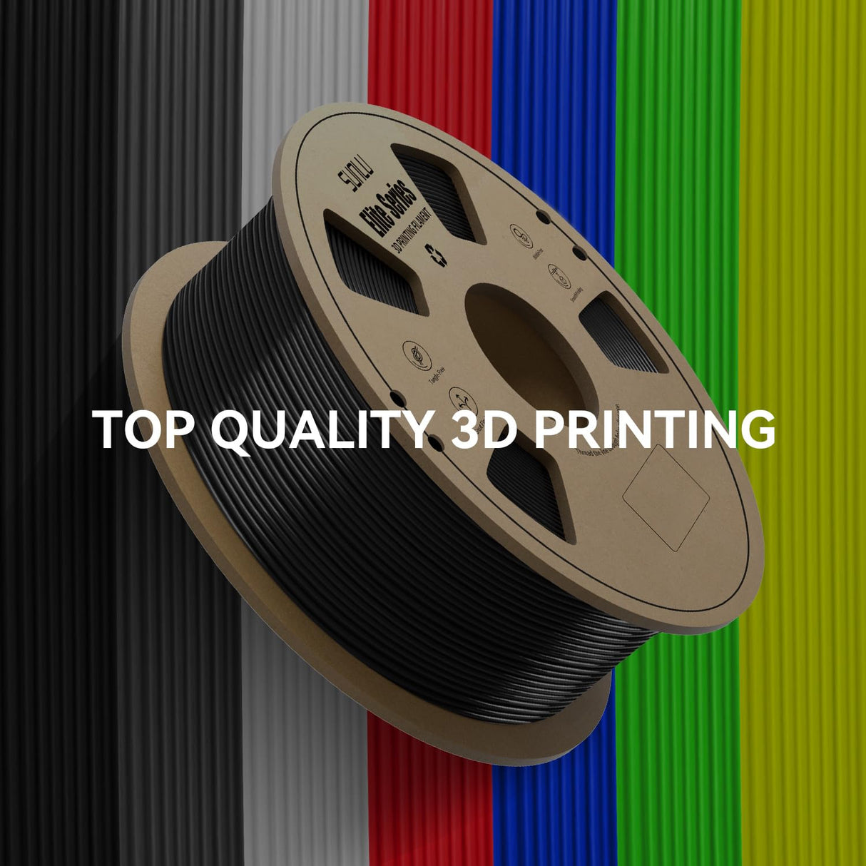 SUNLU Official Elite PETG Filament 1.75mm - 1kg(2.2lbs) Strong 3D Printer Filament, 1.75mm Dimensional Accuracy +/- 0.02mm, 320 Meters, Black YOOPAI
