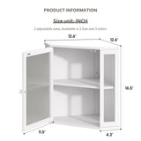 STDDRE Corner Bread Box Kitchen Countertop Extra Large Capacity Farmhouse Bread Box, Corner Countertop Storage, Double Layer Bread Holder (White, Extra Large) STDDRE