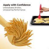 Kitchen Mama WaltzGrip Platinum Silicone Basting Pastry Brush: Set of 2 Heat-Resistant Brushes for Cooking, Baking, Grilling, and Spreading Oil or Butter - Dishwasher-Safe (Yellow) Kitchen Mama