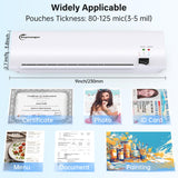 Buyounger Laminator Machine with 10 Laminating Sheets, 9 Inch Laminator Hot & Cold for A4/A5/A6, Thermal Laminating Machine for Home School Office Buyounger