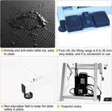 ACIDBOLT 50 Inch Electric Grooming Table for Large Dogs, Heavy Duty Height Adjustable Collapsible Extra Large Pet Grooming Station with Overhead Arms, Two Nooses & Anti Slip Tabletop, White ACIDBOLT