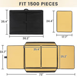 KROFEM 1500 Pieces Jigsaw Puzzle Board, Portable Puzzle Mat with Non-Slip Surface, Sorting Trays, Puzzle Keeper Puzzle Caddy, Jigsaw Puzzle Table Board KROFEM