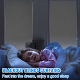 Blackout Curtains for Bedroom, Self Adhesive Indoor Blackout Blinds, No Drilling or Tools, UV Protection, Portable Roller Window Shades for Living Room Office or RV Travel (36" W × 72" H, White) Hezbjiti