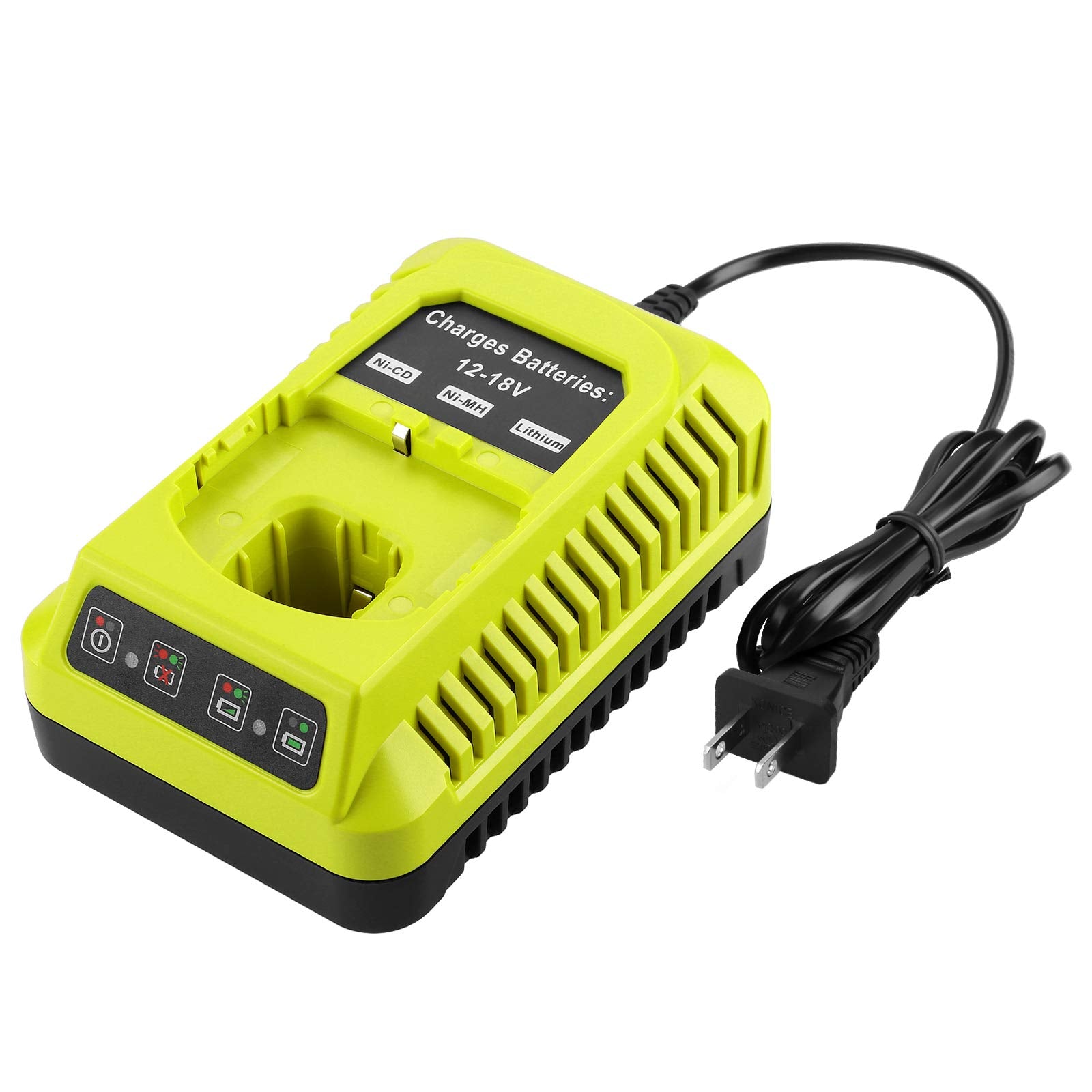 Energup P117 Replacement Ryobi Charger for Li-ion Ni-cad Ni-Mh Battery, for Ryobi 18V MAX One+ Plus Battery P100 P102 P103 P105 P107 P108 1400670 for Ryobi Charger (Not for Ryobi 12V Ni-Cad B - WoodArtSupply