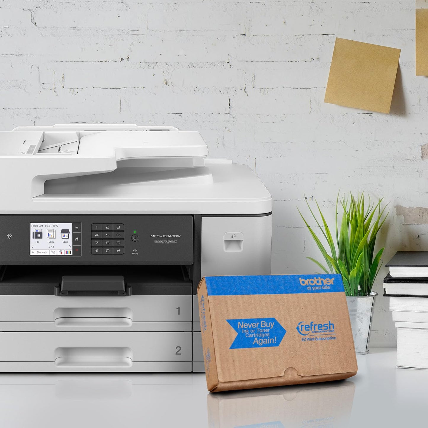 Brother MFC-J6940DW White Color Inkjet All-in-One Printer with 500-sheet Total Paper Capacity and The Ability to Print, scan, Copy or fax up to 11”x17 (Ledger) Size Paper.