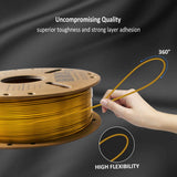 XZN Silk PLA Filament 1.75mm, Metal-Like Shiny 3D Printer Filament, 1kg Spool (2.2lbs), Dimensional Accuracy +/- 0.03 mm, Vacuum Packaging (Silk Gold) XZN