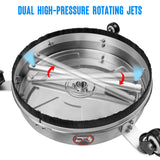 Twinkle Star 15" High Pressure Washer Surface Cleaner with 3 Wheels, Stainless Steel Housing & 1/4" Quick Connector, Power Washer Accessories; 2 Extension Wand, 2 Replacement Nozzles, 4000 PSI Twinkle Star