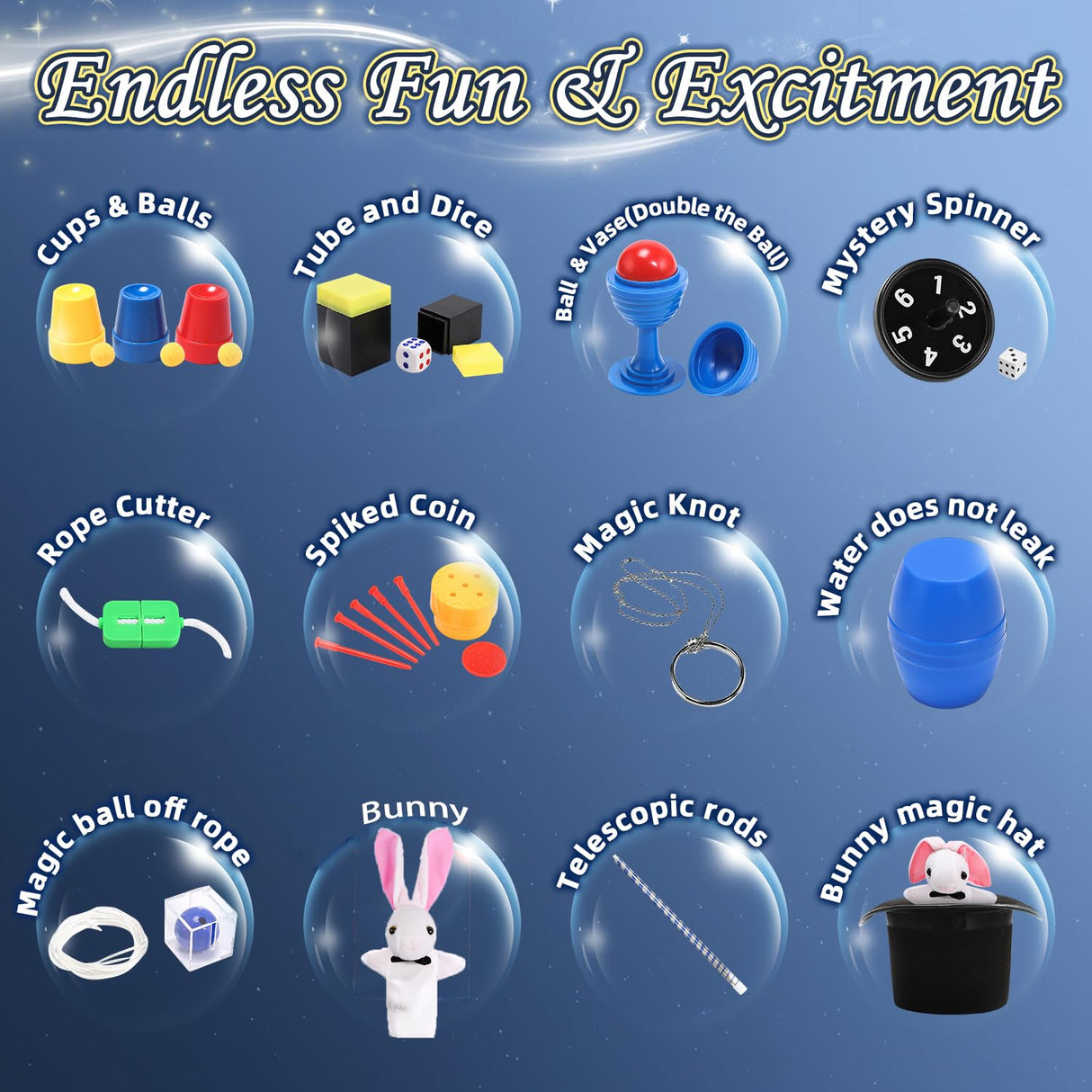 Skirfy Magic Tricks-Magic Kit for Kids Age 6-8,Magic Set with Magician Costume,Magic Wand, for Kids Boys Girls Ages 6 7 8 9 10 11 12 Skirfy