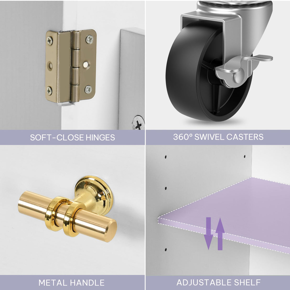 DWVO Kitchen Island with Drop Leaf, 59" Large Mobile Storage Islands with Power Outlet, Double Pull-Out Trash Can Cabinets Fits 10-Gal Garbage Bin, Rolling Kitchen Cart with Spice & Towel Rack, White DWVO