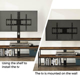 Seventable TV Stand with Mount and Power Outlet 51", Swivel TV Stand Mount for 32/45/55/60/65/70 inch TVs, Height Adjustable TV Entertainment Center with Cable Management, Rustic Brown Seventable
