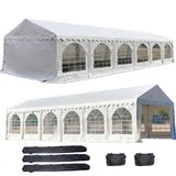 DELTA Canopies 40'x20' PE Party Tent - Large Heavy Duty Wedding Tent Outdoor Event Shelter Upgraded Galvanized Canopy, Waterproof Top + 5 Storage Bags DELTA