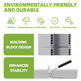 YOFE Outdoor Storage Shed 6x4.4FT, Resin Shed with Floor,Plastic Shed with Floor for Garden Tool,Waterproof Outdoor Resin Shed,Lockable Doors for Patio,Yard,Lawn (LightGray 6x4) YOFE