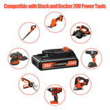 PEYESTEN 2 Pack 3000mAh 20v MAX Battery and Charger, Replacement for Black and Decker 20v Lithium Battery, Compatible with All Original Cordless Power Tools and Charger. PEYESTEN