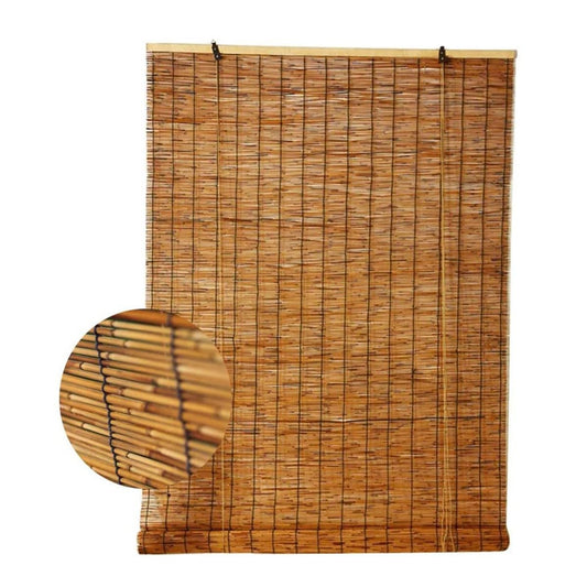 ADafeg Bamboo Roman Shades Blinds for Indoor/Outdoor, Woven Shades for Patio 20" 24" 25" 28" 30" 32" 36" 38" 40" Width, Cordless Roll-up Bamboo Curtain Blackout Bamboo Blinds (Size : 38" x 60")