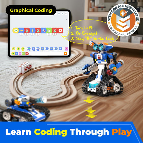 STEM Robot Toy 6-in-1 Robot Building Kit for Boys Age 8-12, APP Remote Control STEM Coding Toys, Educational Robotics Gifts for Boys Girls Kids Ages 7 8 9 10 11 12 (480 Pieces) Apitor