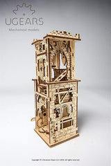 UGEARS Archballista and Tower Wooden 3D Puzzle - Mechanical Model for Self Assembly - Laser-Cut DIY Kit UGEARS