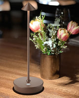 SHANGCAI Cordless Table Lamps Rechargeable, 6000mAh Battery Operated LED Desk Lamp Outdoor Waterproof Portable Touch Dimmable Table Night Light for Patio Restaurant Dining Home Rust SHANGCAI