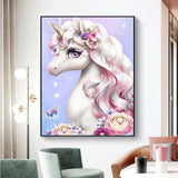 Unicorn Diamond Painting Kit - DIY Diamond Art with High-Relevance Diamond Painting Kits for Adults - Paint by Diamonds, Create Stunning Unicorn Designs,12×16 inch UKboken