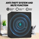 <2.3 Cu.Ft> Biometric Safe with Fingerprint Lock and Code,Strong Steel Digital Safe box with Removable Shelf for Document, Valuables and Guns in Home, Office or Hotel, 13.79"D x 13.79"W x 15.75"H GOLDENKEY