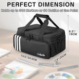 ORKELS Craft Paint and Marker Organizer, Acrylic Paint Storage Bag with Brush and Bottle Holders, Large Marker Carrying Case for Artists (Black) ORKELS