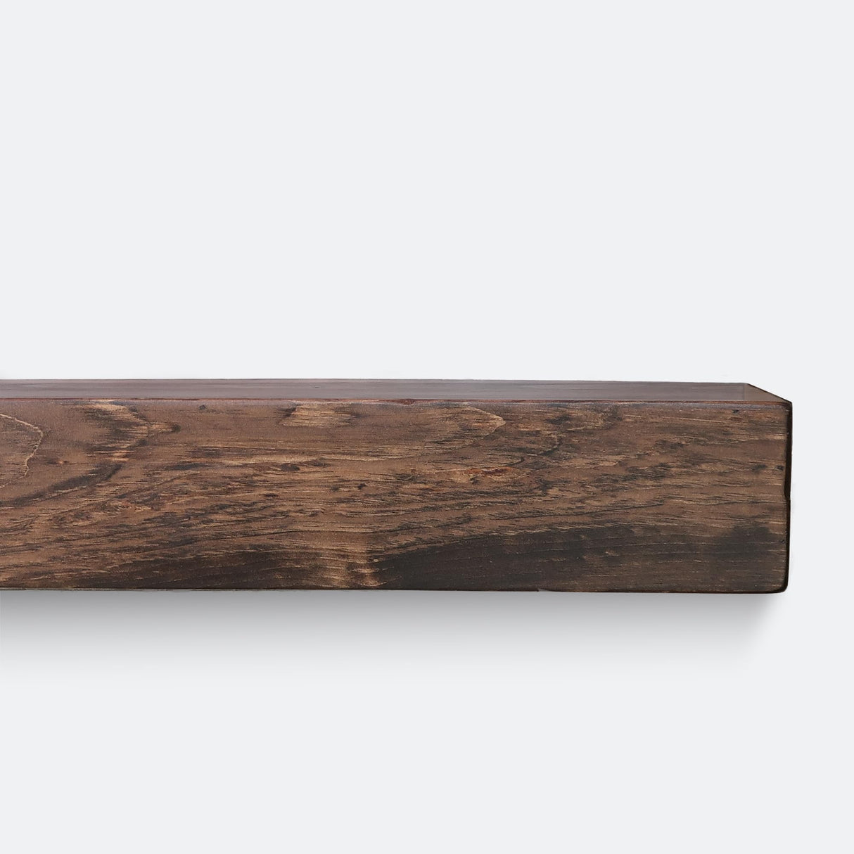 Fireplace Mantel, Rustic, Shelf, Floating Mantle, Real Wood, Beam, URBANDI (Dark Brown, 36Lx6Hx8D) WoodArtSupply