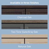 Realspace® Koru 60"W Hutch For Koru L-Shaped Or Straight Computer Desks, Two-Tone Slate/Gray Oak Realspace