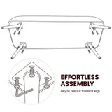 Yaheetech 42 Inches Ottoman with Floding Velvet Storage Bench Foot Stool for Living Room, Bedroom, Entryway Pink Yaheetech