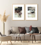 Yaetm 16x20 Picture Frame Matted to 11x14 Set of 2, Natural Solid Oak Wood Frame 16x20 for Photos, Posters & Art Prints, Horizontal and Vertical Wall Mount (2 pack, Oak) Yaetm