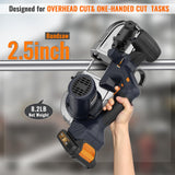 2-1/2 inch Band Saw Cordless, MAXXT Brushless Power Metal Bandsaw 20V MAX 2.5" Cutting Capacity 6 Speeds Adjustable, Not Hot Sparks When Cutting MAXXT
