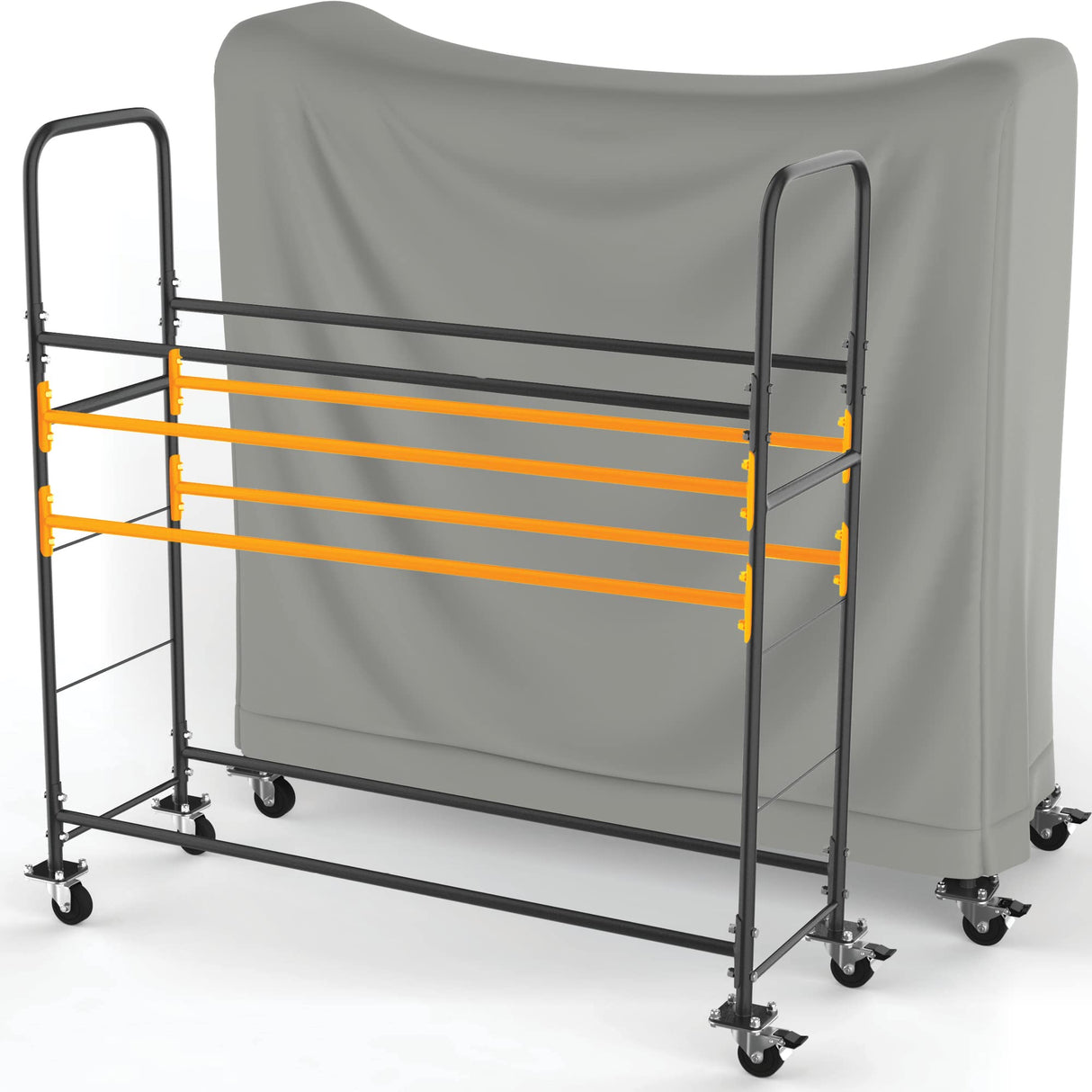 STEELAID Tire Storage Rack - Rolling Rack for Garage - Indoor/Outdoor Shelves 60 inch Organizer STEELAID